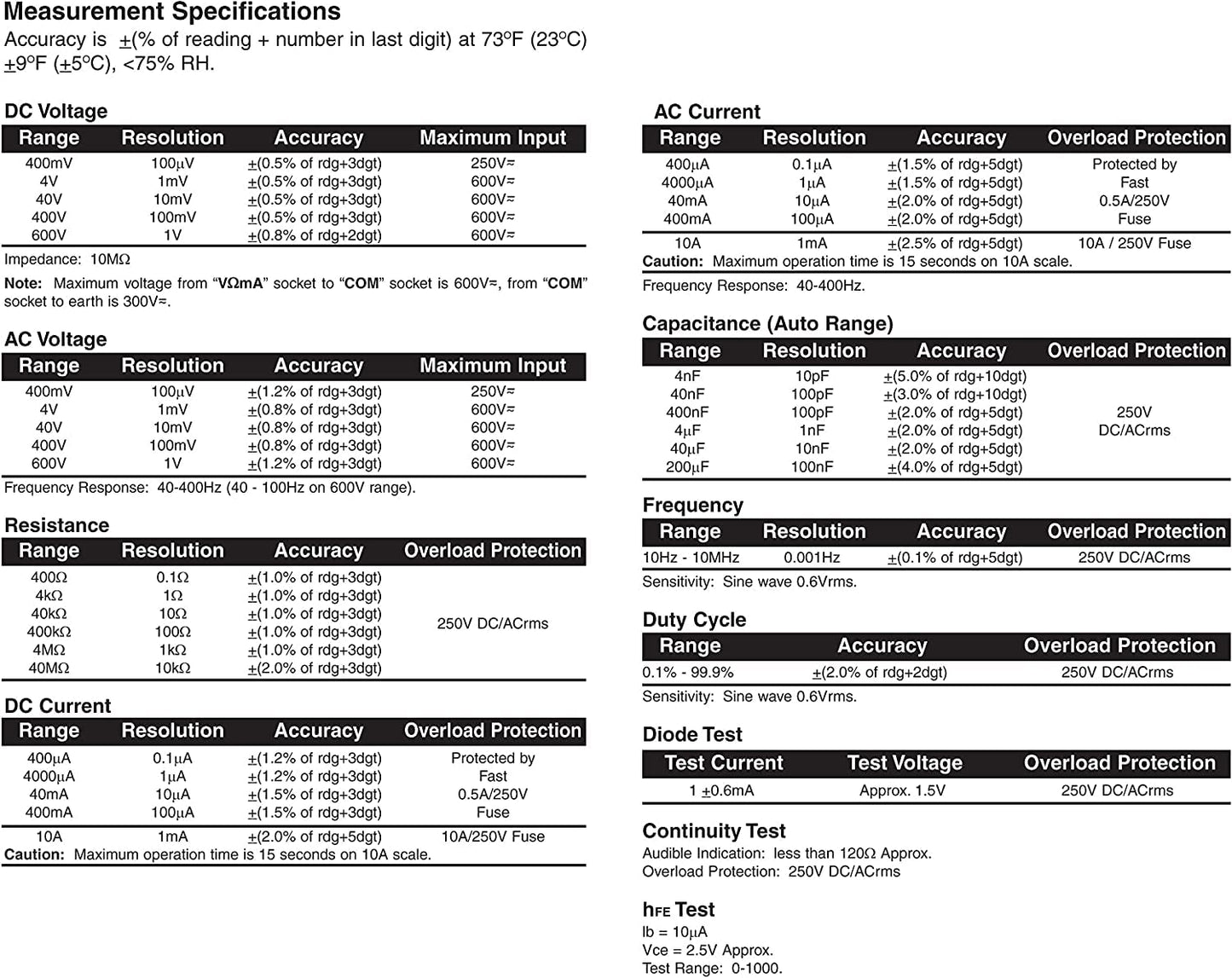 Elenco Digital Mulitmeter With 3 1/2 Digit Display