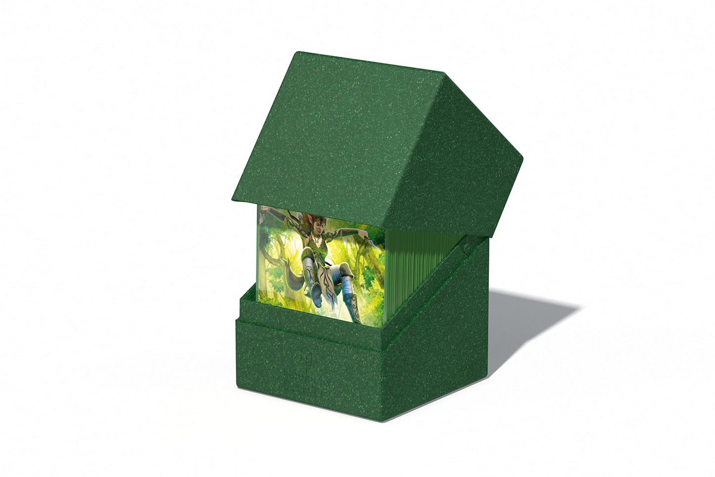 Ultimate Guard RTE Boulder 100+, Deck Case for 100 Double-Sleeved TCG Cards, Green, 97% Renewable, Made in Germany, Secure & Dur