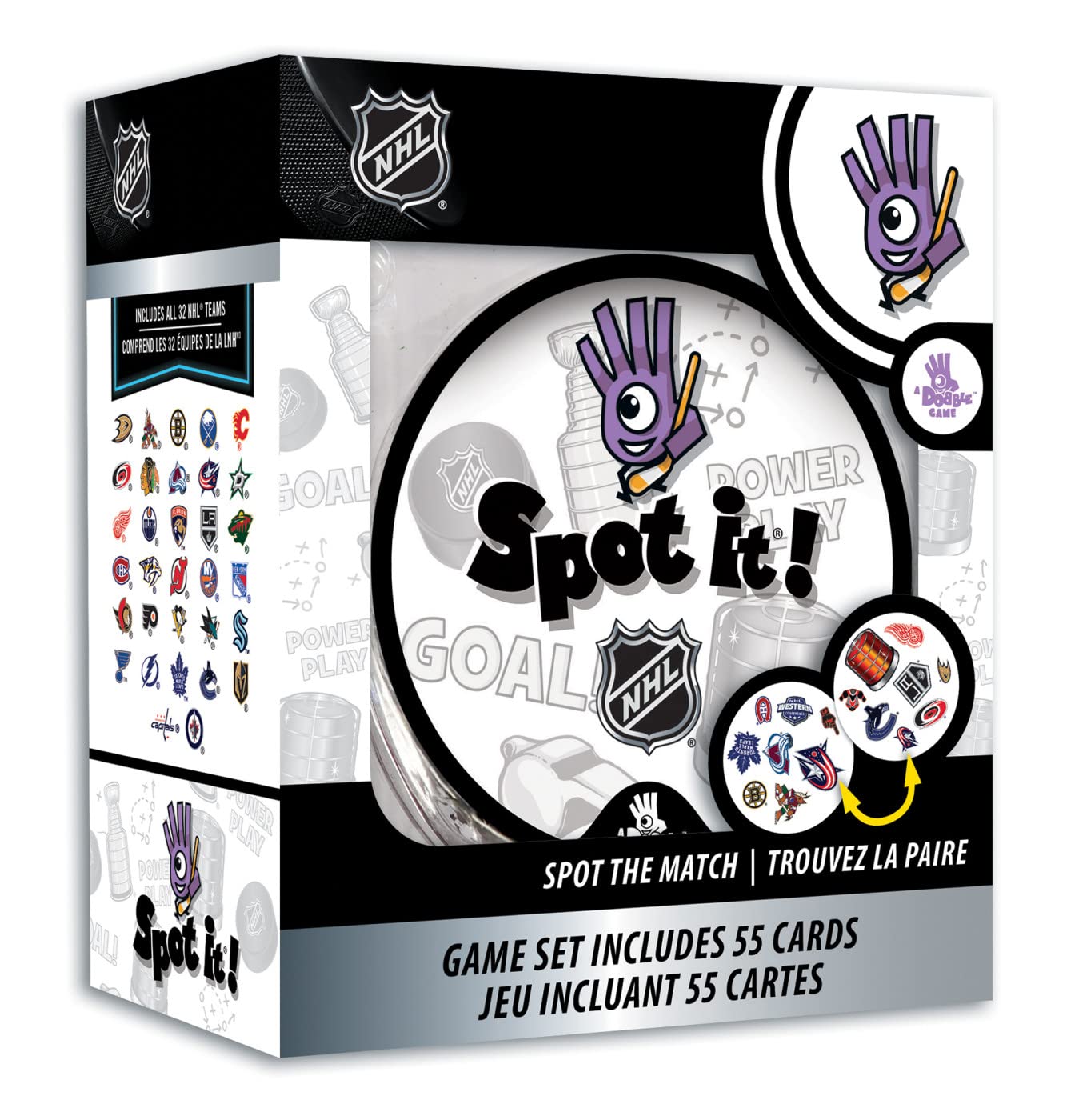 Masterpieces Game Day - Nhl Spot It Game For Kids, Adults, And Family