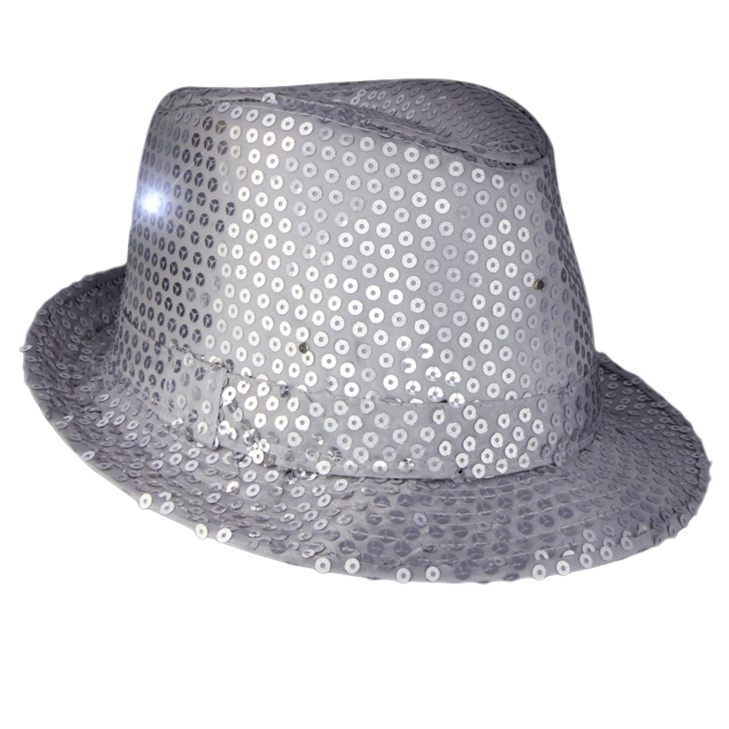 Shine Bright With The Led Sequin Fedora Hat - 5 Wicked White Flashing Leds