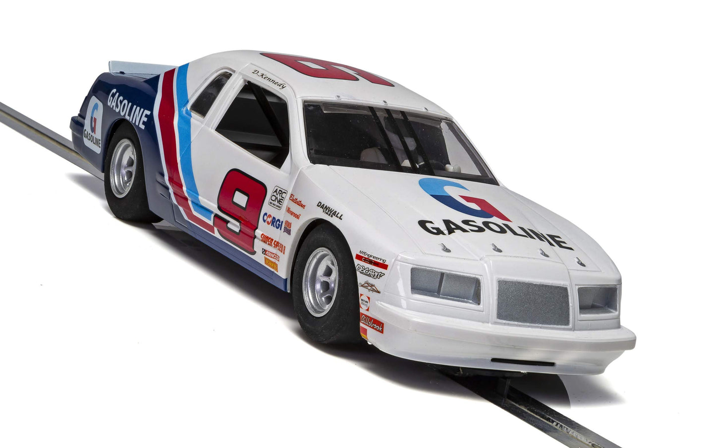 Scalextric Ford Thunderbird Stock Car 1:32 Slot Race Car C4035, White, Red & Blue