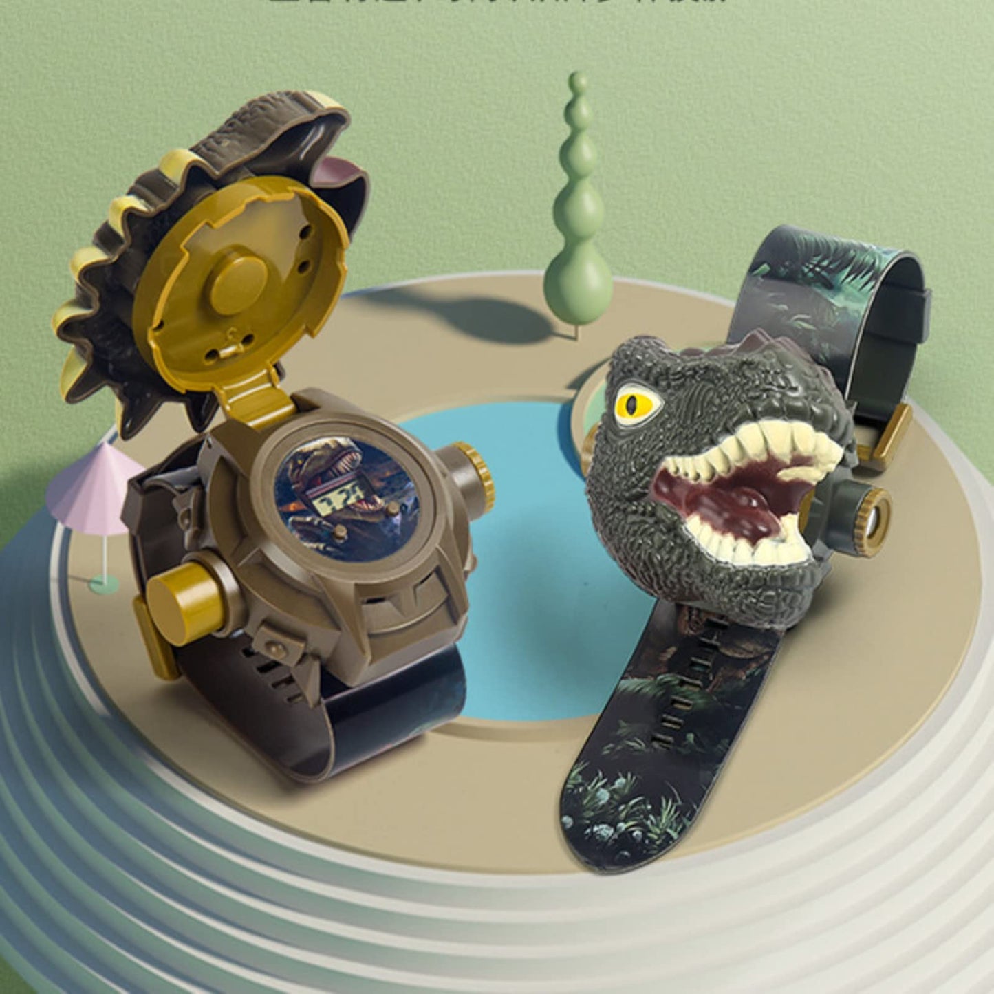 Raychy Kids 24 Dinosaur Watch Flashlight Projector Toys Animal Pattern Torch Projector Flashlight Bedtime Educational Toys Gift