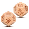 AMBREGRISSUN Date Night Dice Set - Couples Gift, Alloy Steel, Wood Color, Perfect for Anniversary, Valentine's, Birthday for Him & Her