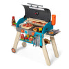 Melissa & Doug Wooden Deluxe Barbecue Grill, Smoker and Pizza Oven Play Food Toy for Pretend Play Cooking for Kids - FSC Certifi