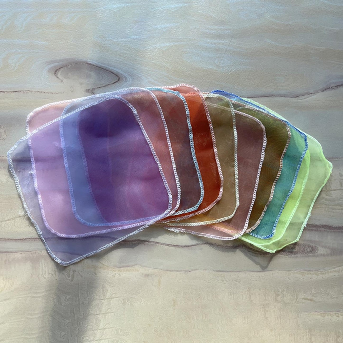 Trendivibe 10Pcs Baby Sensory Scarves Soft Funny Sensory Toys For Newborn Kids Toddlers| Baby Learning Toy | Infant Activity Toy