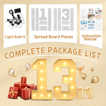 Imprsv 3Ft 13Th Birthday Decorations Numbers: 13Th Birthday Party Anniversary Decorations Large Light Up Numbers 13 For Girls Bo