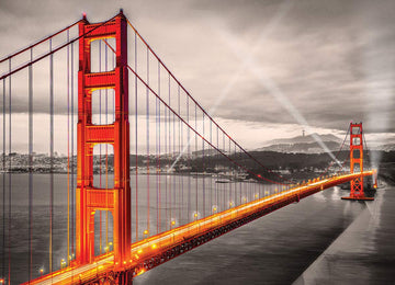 EuroGraphics 1000-Piece San Francisco Golden Gate Bridge Puzzle, Black, Model 6000-0663, Cardboard