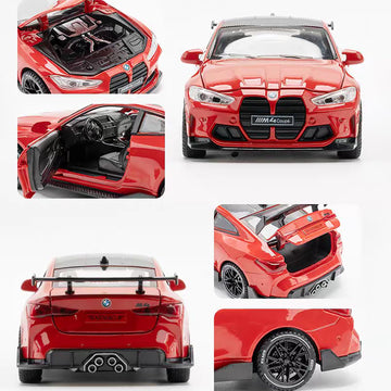 Erbadihago Toy Cars Compatible For Bmw M4(M Performance Parts ) 1/32 Metal Model Car Pull Back Car Toys With Light And Sound Toy