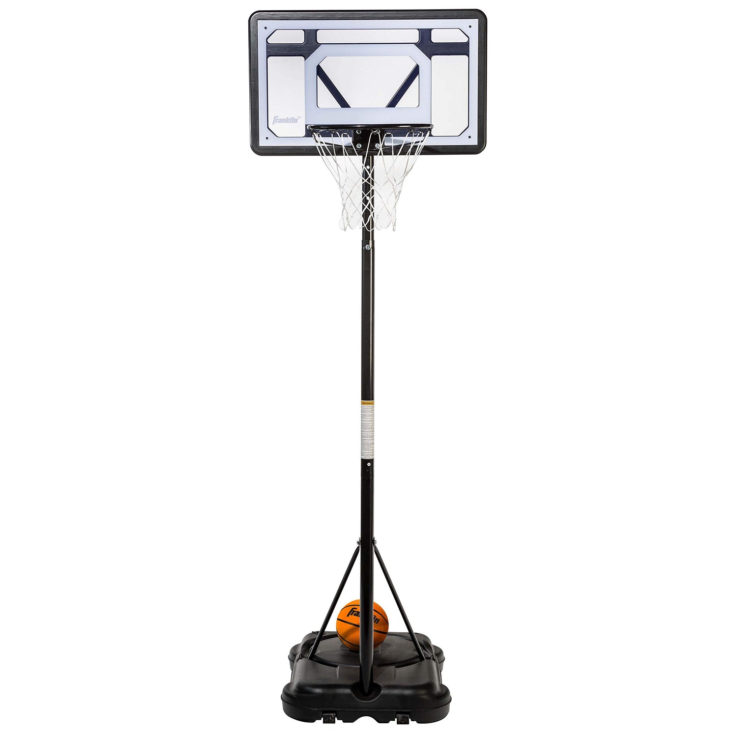 Franklin Sports Youth Basketball Hoop - Mini Indoor + Outdoor Portable Kids Basketball System - Adjustable Height 5' To 7' - Driveway Hoop - 30' Backboard