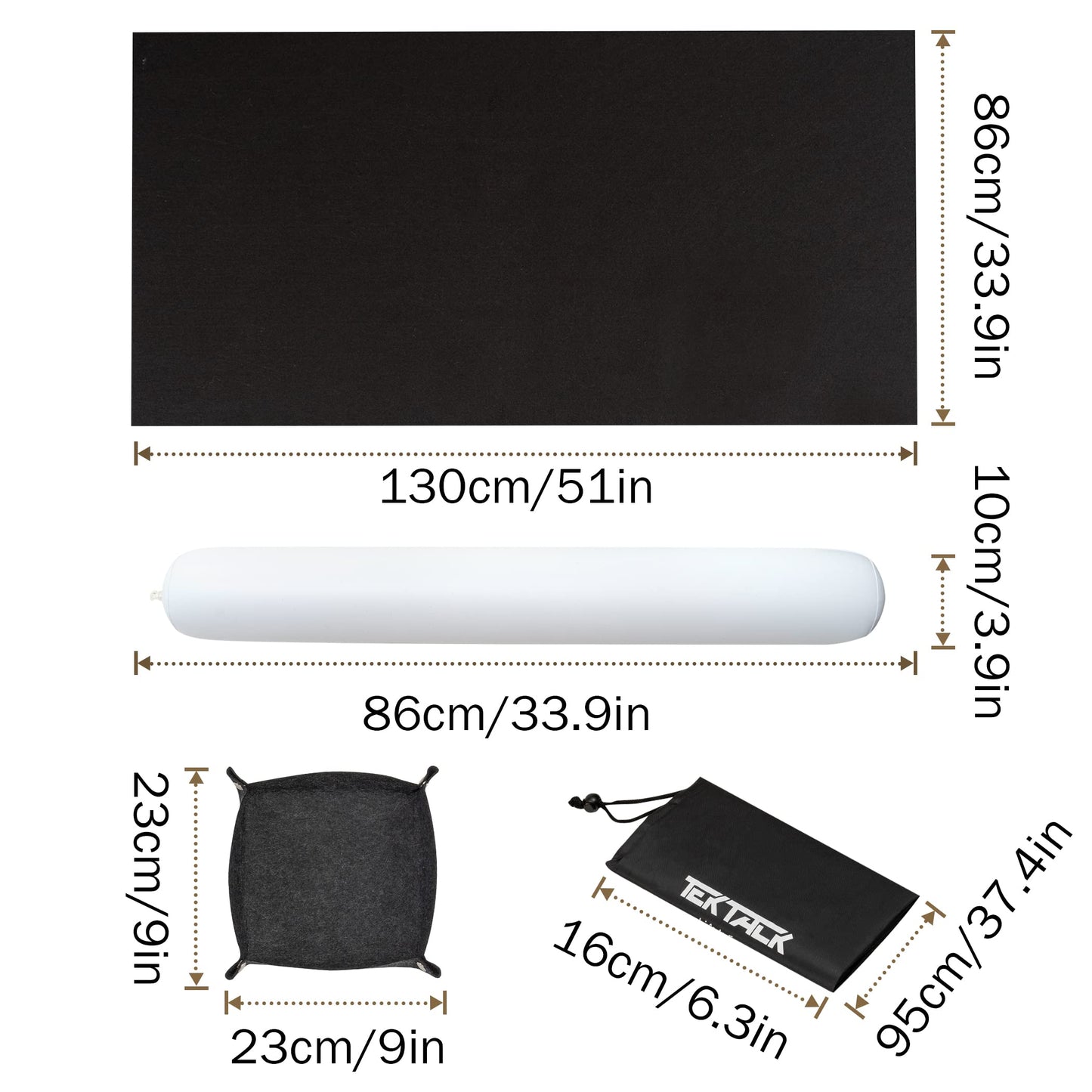 Tektalk Higher-Capacity Design With 6 Felt Sorting Trays, Jigsaw Puzzle Roll-Up Mat In Delicate Packaging Box With Hand Pump, For Saving And Storing For 2000, 1500, 1000, 500 Jigsaw Puzzle Pieces