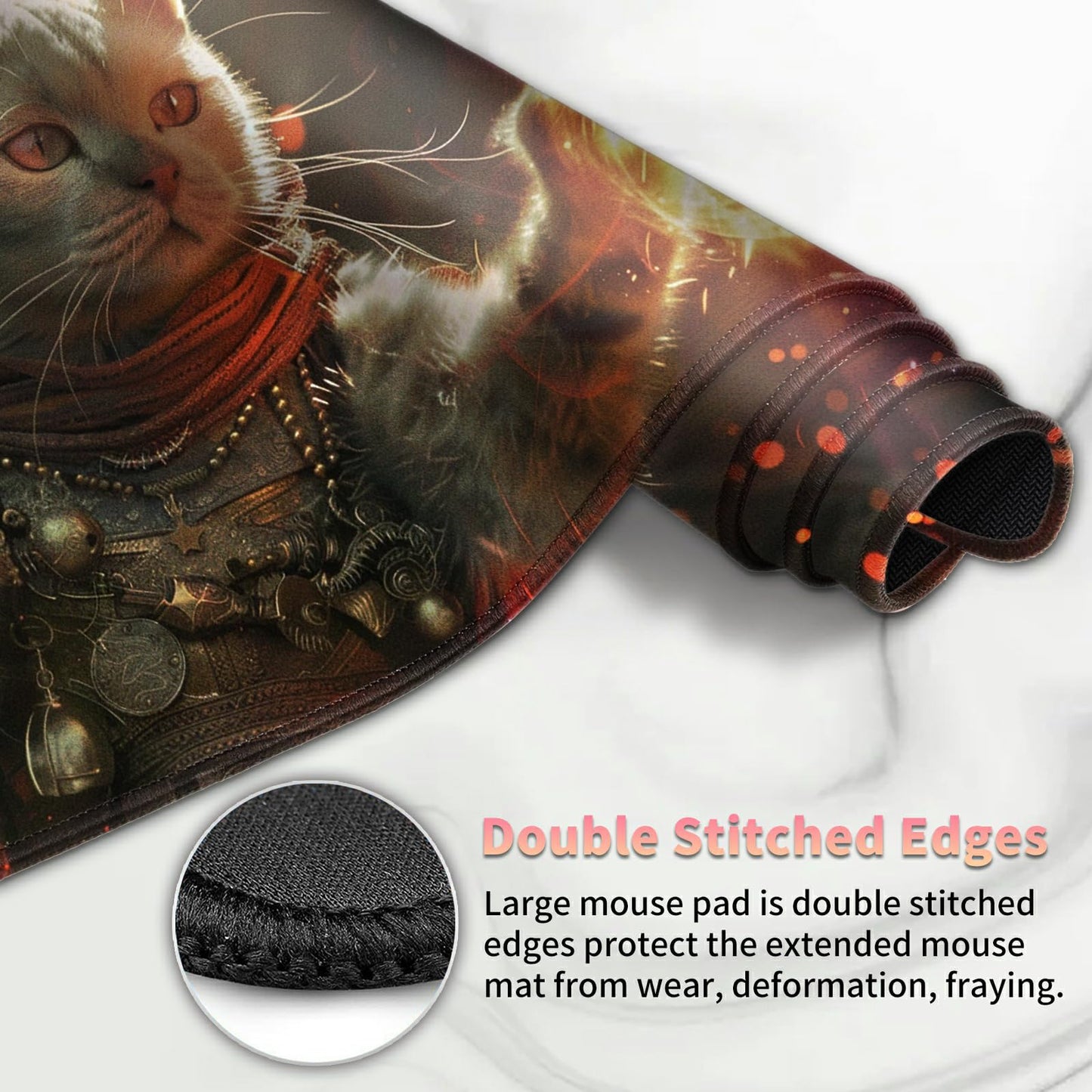 Playmat for MTG with Zones (2 Pack), Card Game Mat Non-Slip Rubber Base and Stitched, 24 x 14 inch TCG Play Mat for MTG and Othe