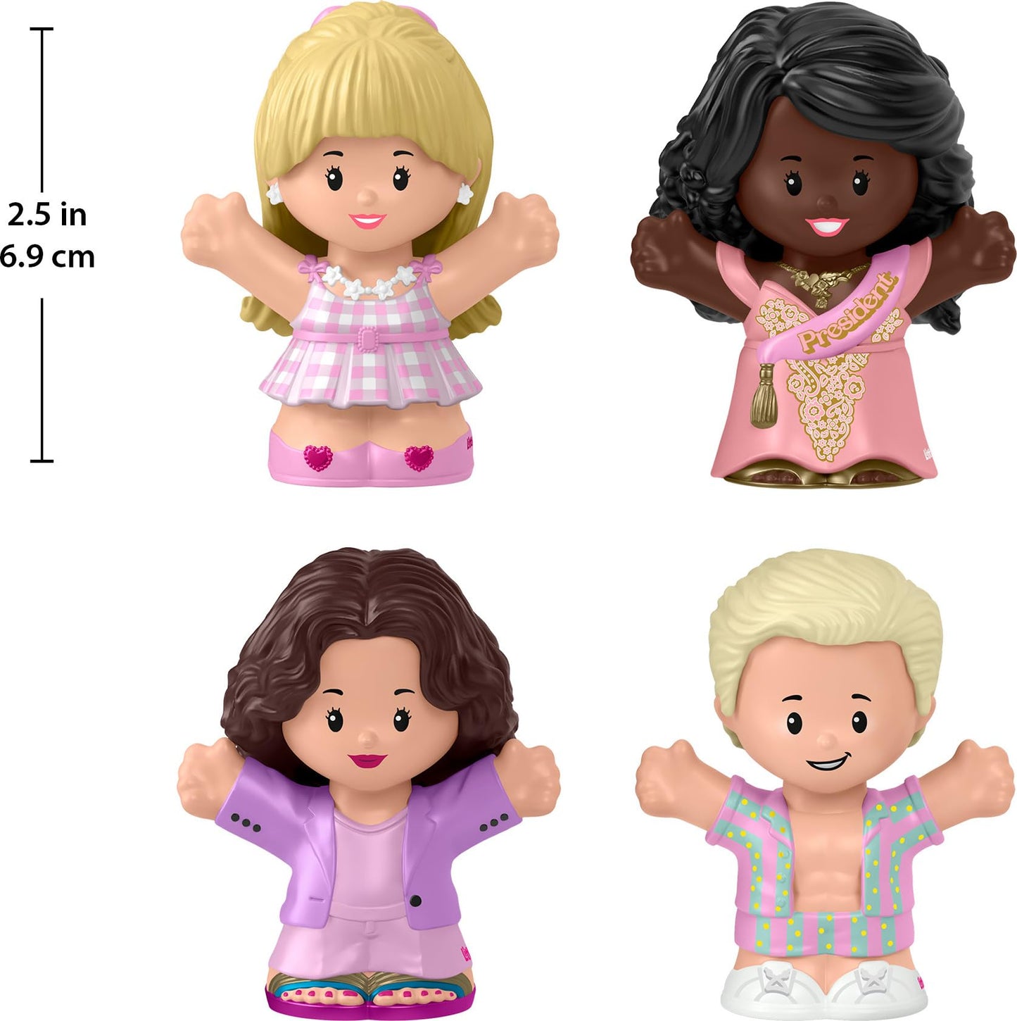 Little People Collector Barbie The Movie Special Edition Set For Adults & Fans, 4 Figures In Display Package