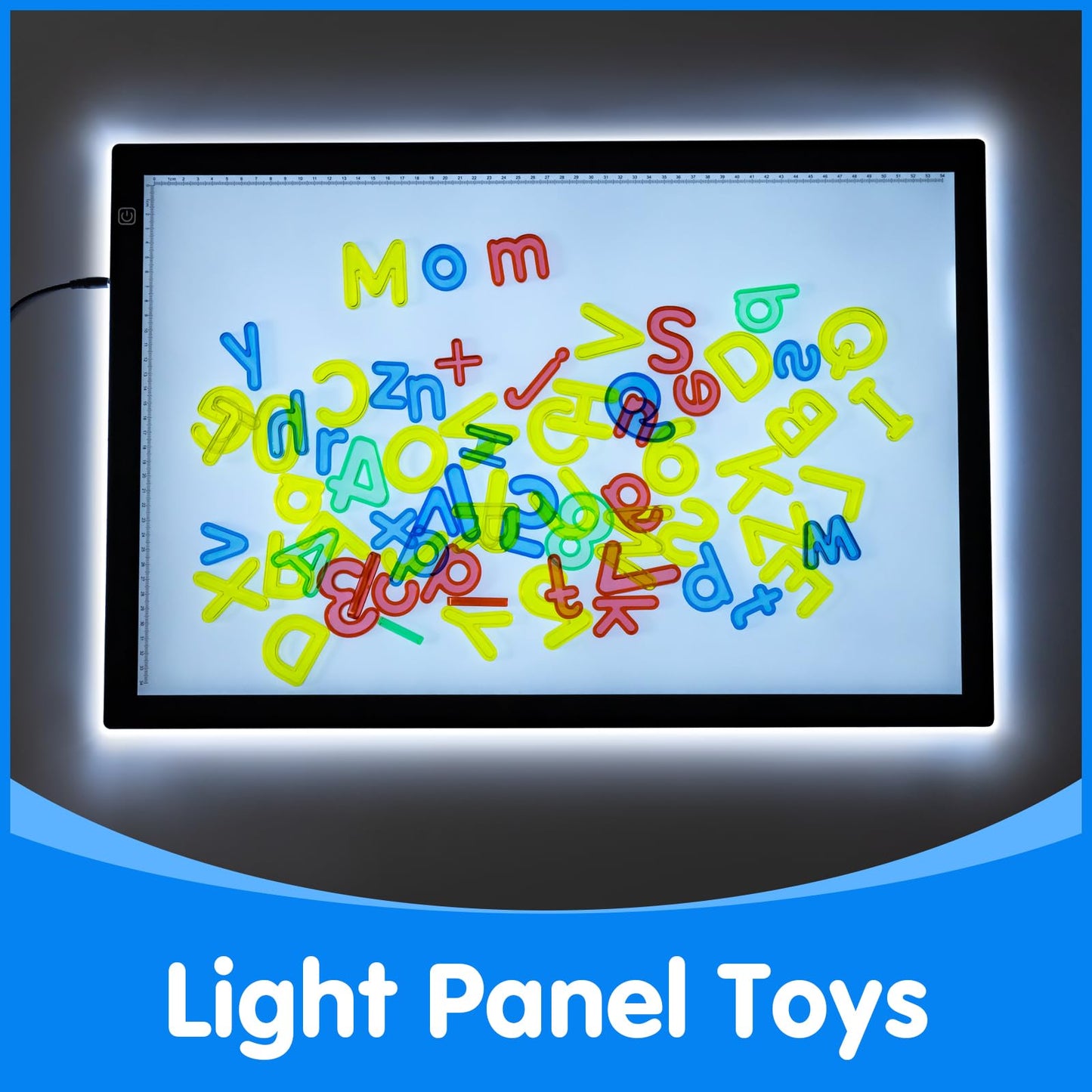 Odoorgames 66 Pcs Translucent Letters And Numbers - Plastic Alphabet Letters For Kids - Ideal For Light Table Activities, Counti