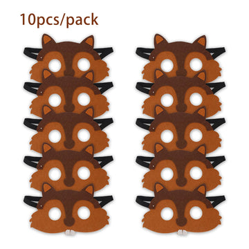 Jtnohx Felt Animal Masks, 10 Pcs Halloween Mask, Animal Costume for Birthday Party Supplies (squirrel Mask)