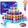 64 Pack Mini Galaxy Slime Kit Party Favors, Stretchy, Stress Relief, And Safe For Girls And Boys Classroom Reward, Valentine'S D