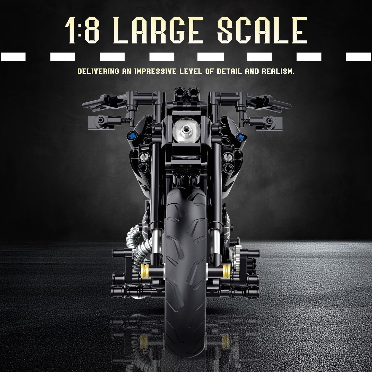 Mjddja 1:8 Motorcycle Building Set For Adults, Building Blocks For Adults, Collectible Toy For 14 15 16+ Years Old Boys, Teenage