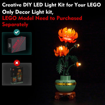 Locolee Light Compatible With Lego 10368 Chrysanthemums Botanical Collection - No Models Only Light, Lighting Accessories Compat