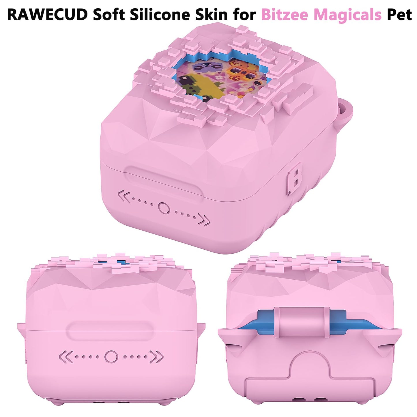 Silicone Case For Bitzee Magicals Interactive Toy Digital Pet, Protective Skin Cover For Bitzee Magicals Virtual Electronic Digital Pet And Case Accessories (Case For Bitzee Magicals) (Pink)