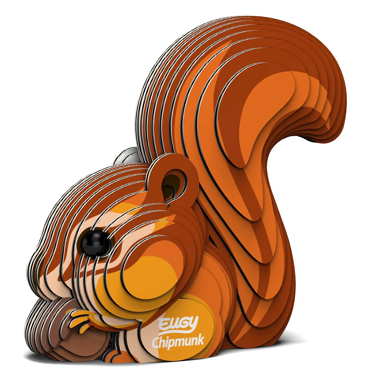 Eugy Chipmunk 3D Puzzle, 24 Piece Eco-Friendly Educational Toy Puzzles For Boys, Girls & Kids Ages 6+