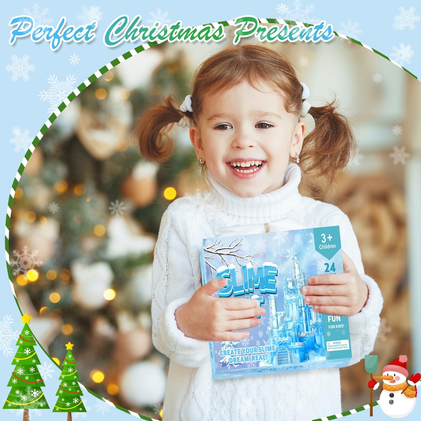 24 Pack Frozen Slime Party Favors For Kids Ice Slime Cup Snowflake Putty Toy Christmas Easter Birthday Goodie Bag Stuffer Classr
