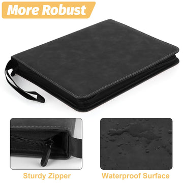 GERMUN Trading Card Binder enhanced 9 Pocket Card Binder 720 Double Sided Pocket PU Collection Binder Collector Album Card Holder for MTG TCG Sports Cards (Marble Black)