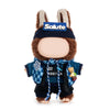 QIUTIMIY Clothes for Doll 17cm Doll Clothes 4-Piece-Blue-Set Doll Clothes enhanced Doll Outfit with Accessories-Headband+Jacket+Sweatshirt+Sweatpants(NO Doll Included)