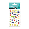 Maildor CY124Cpack Pack of 10 Sheets of 3D Stickers Cooky Stickers, 7.5 x 12 cm, Hiking Camping, 340 Stickers, 1 Pack
