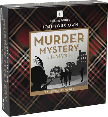 Talking Tables Reusable Murder Mystery at The Manor After Dinner Party Game Kit for Adults, Host Your Own Games Night Scottish H