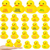 Lenwen 24 Pcs Rubber Duck Bath Toy Inspirational Gift Motivational Rubber Ducks Thank You Gifts Inspirational Party Favors Baby Shower Decorations Birthday Party Favors (1.89 Inch)