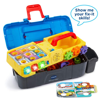 VTech Drill and Learn Toolbox - Multicolor Plastic Toy - 4.88 x 10.91 x 5.71 inches - Model 80-178200
