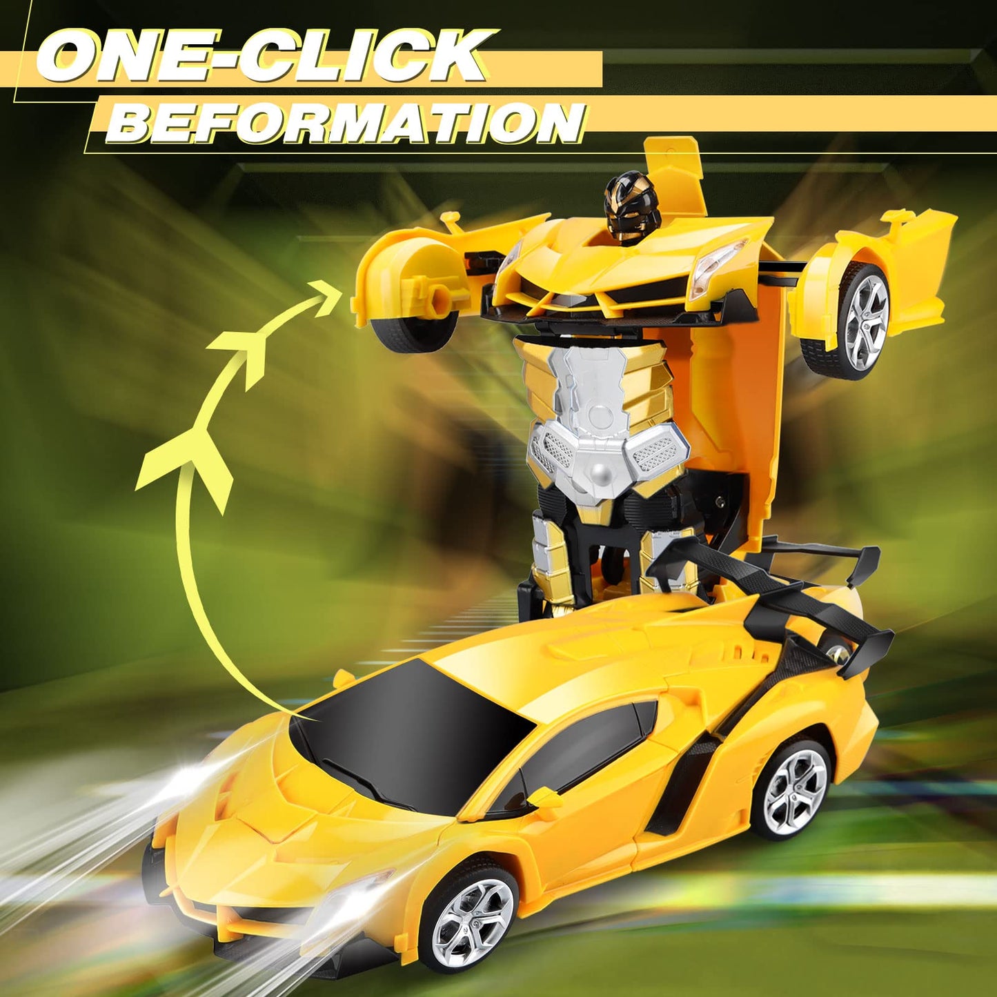 Remote Control Car Toys - Transforming RC Cars for Kids & Boys Toys - One Button Transformation and 360 Degree Rotating Drifting