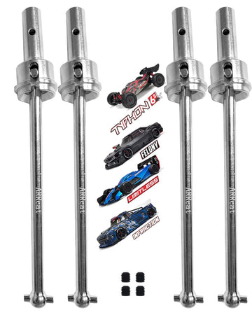 ARRCat Upgrades Part Drive Shaft for Arrma 1/8 Typhon 6s Blx,Infraction 6s Blx,Felony 6s Blx,Limitless Roller,4pcs Front Rear Dr