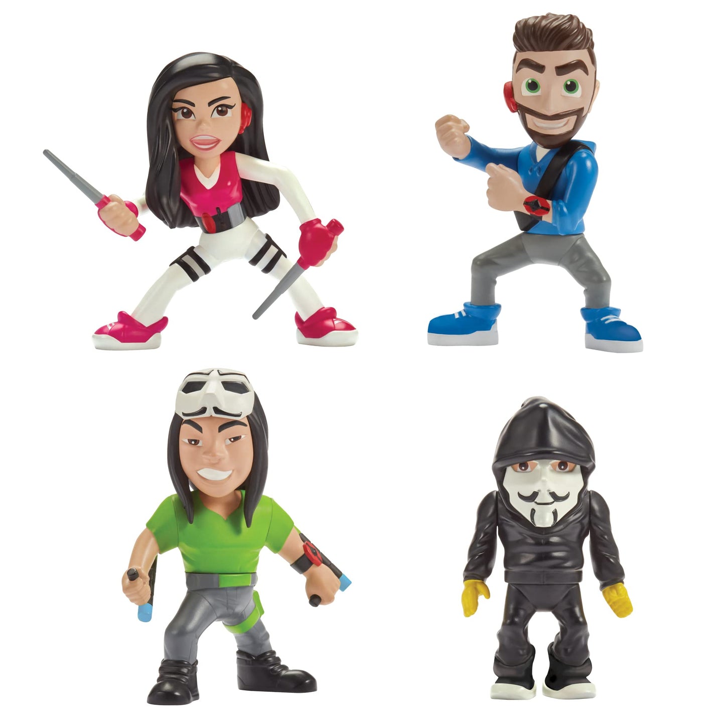 Spy Ninjas Collectible Figure 4-Pack, Multicolor, Plastic, Model 41131, 4 Piece Set