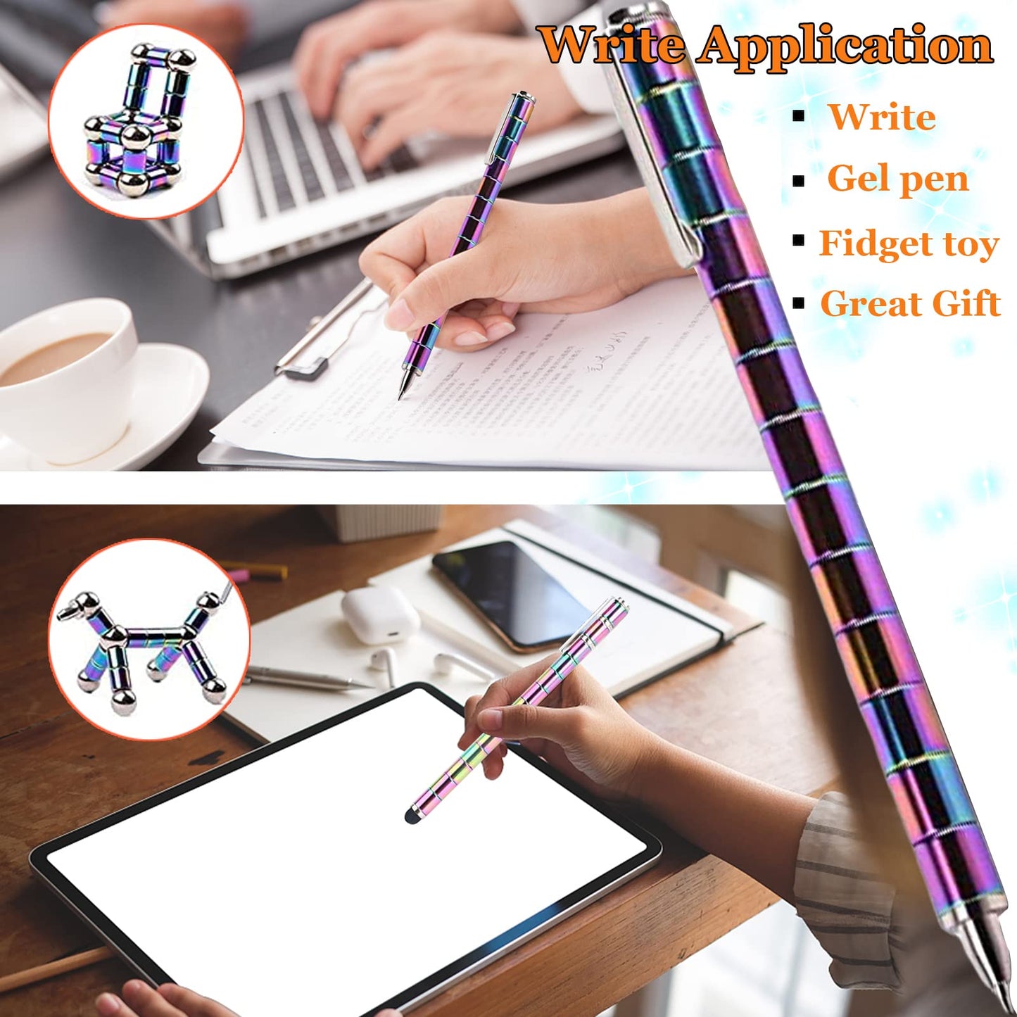 Upgrade Fidget Pen-Magnetic Pen-Fidget Toys For Boys Girls Age 8-12-Gifts For Teenage Girls Boys-Toy Pen Decompression Magnetic