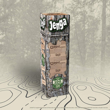 Usaopoly Jenga National Parks | Classic Jenga Wooden Block Game With A National Parks Theme | Perfect Travel Game For Families |