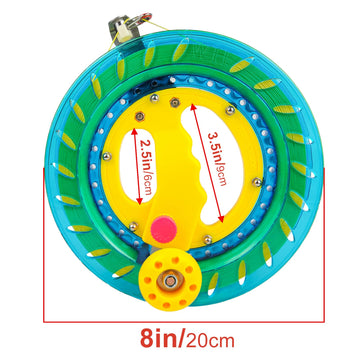 Mint'S Colorful Life 8In Kite Reel Winder, Kite Line With Reel, Comes With 1000Ft String (Green, 8 Inch)