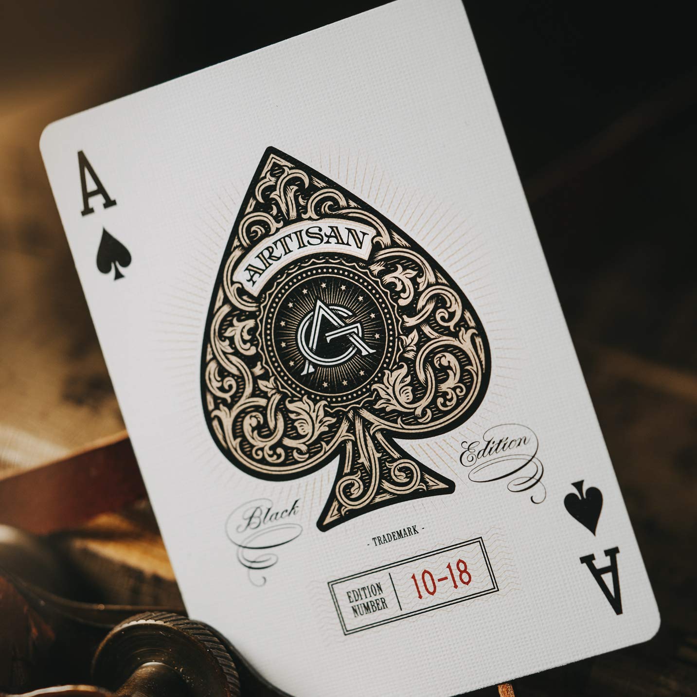 theory11 Artisan Playing Cards - Poker Size - Black - FSC-Certified Paper