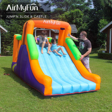 AirMyFun Bounce House with Slide Inflatable Durable Sewn Jumper Castle Bouncy House for Kids Outdoor Indoor