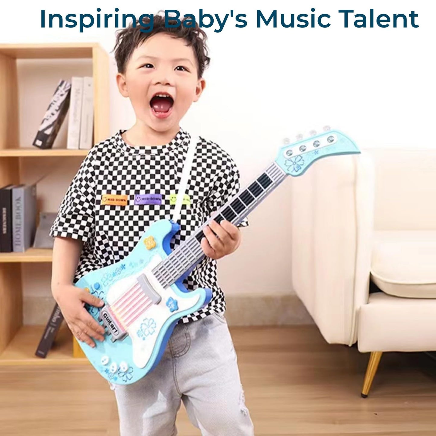 Kids Guitar, Jakeloo Toddler Guitar Toy Baby Electric Guitar Childrens Guitar Musical Toy Electric Guitar Toddler Electric Toy G