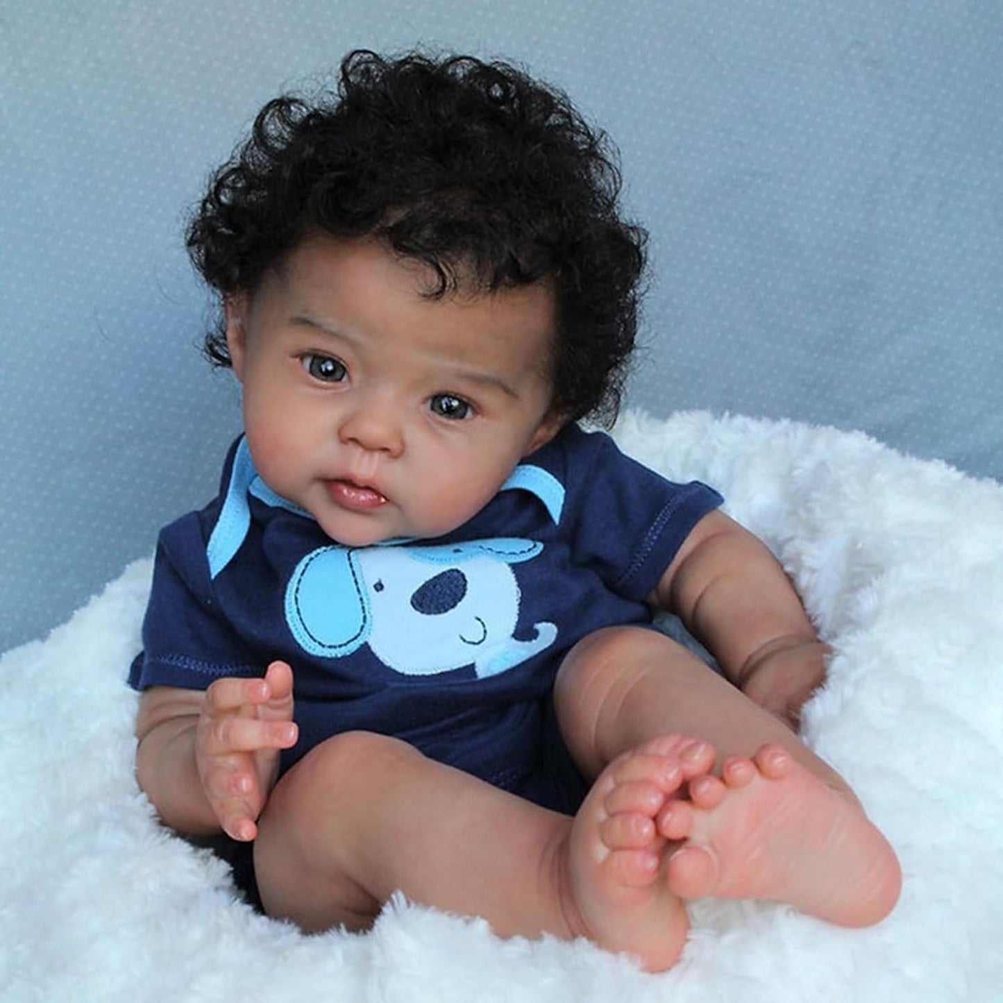 CHAREX 20 Reborn Baby Doll - African American Lifelike Newborn Boy, Weighted Soft Body with Accessories, Perfect Gift for Ages 3+