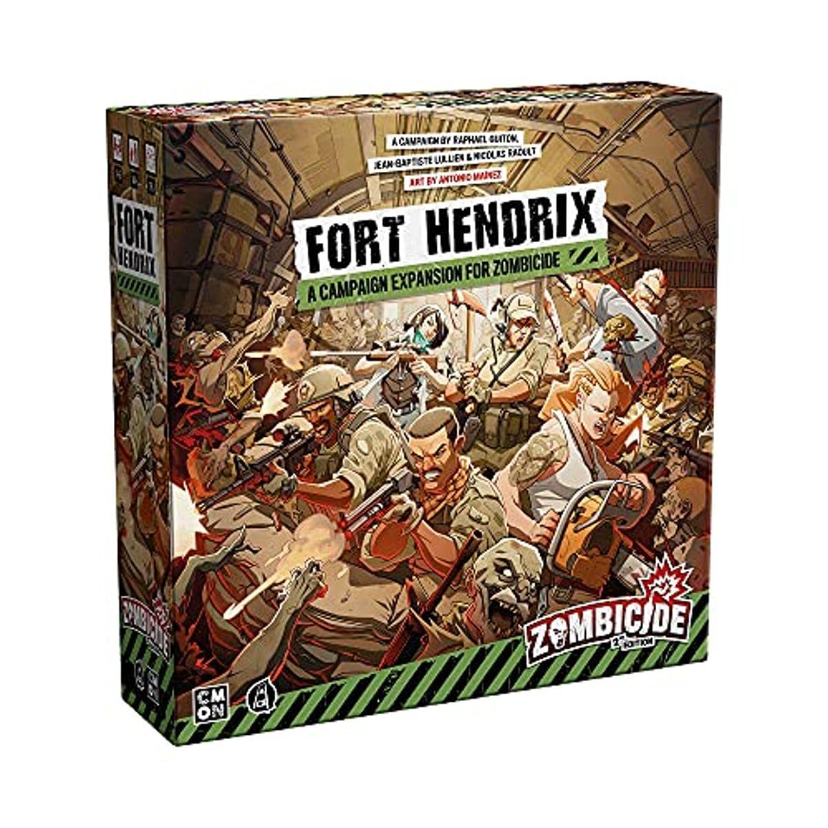 Zombicide 2Nd Edition Fort Hendrix Board Game Expansion - Military Base Mystery & New Challenges! Cooperative Tabletop Miniature