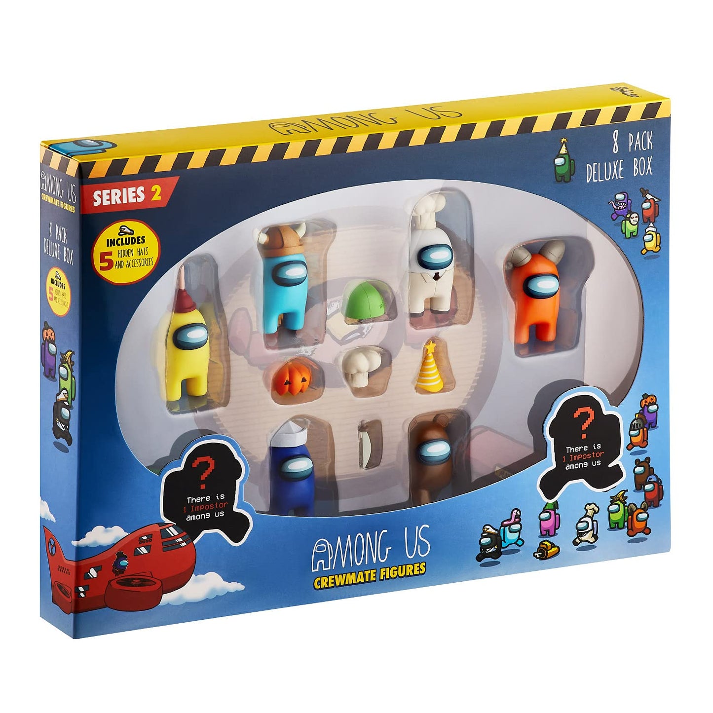 Crewmate Figures | 8 Collectibles In 1 Box | Merch Incl. The Peeled And The Clogged | 2 Hidden Impostors | Mini Toys With 5 Addl