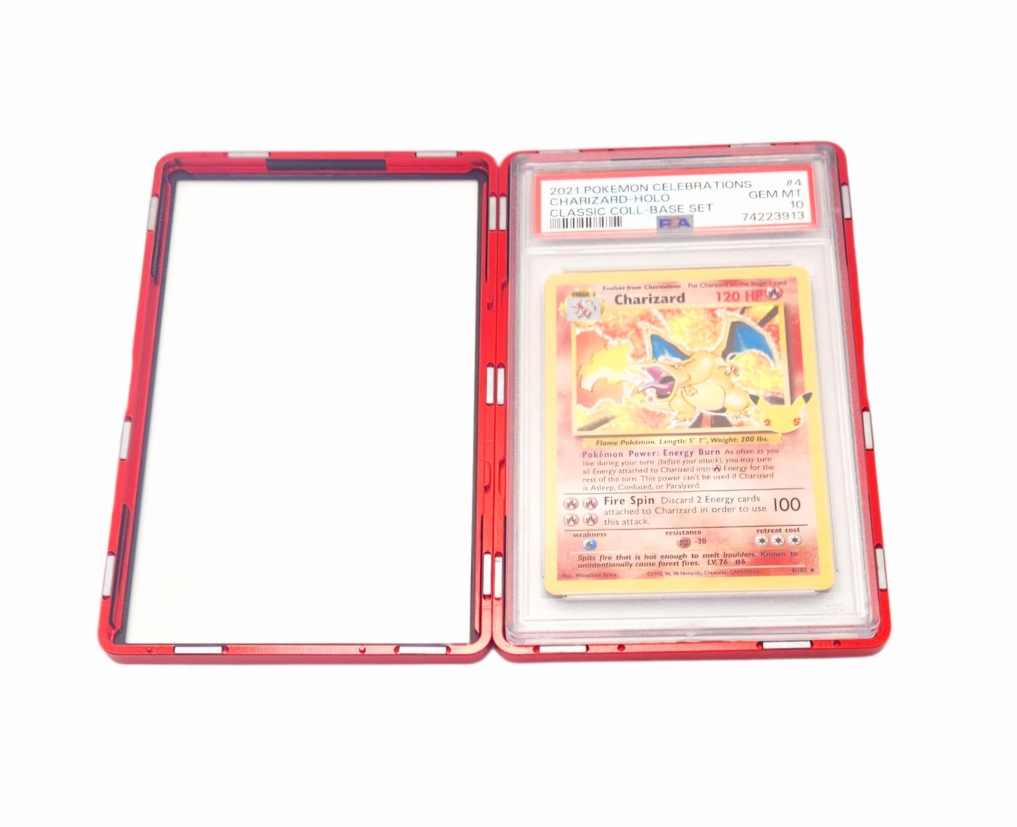 Metal Psa Slab Bumper Case Uv Resistant- Safeguard Stackable Magnetic Aluminum Metal Case For Graded Cards (Blue)
