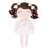 Gloveleya Ballerina Doll - Soft Plush 14" White Doll with Curly Hair & Lace Dress, Perfect Baby Girl Gift - Model A1389-7