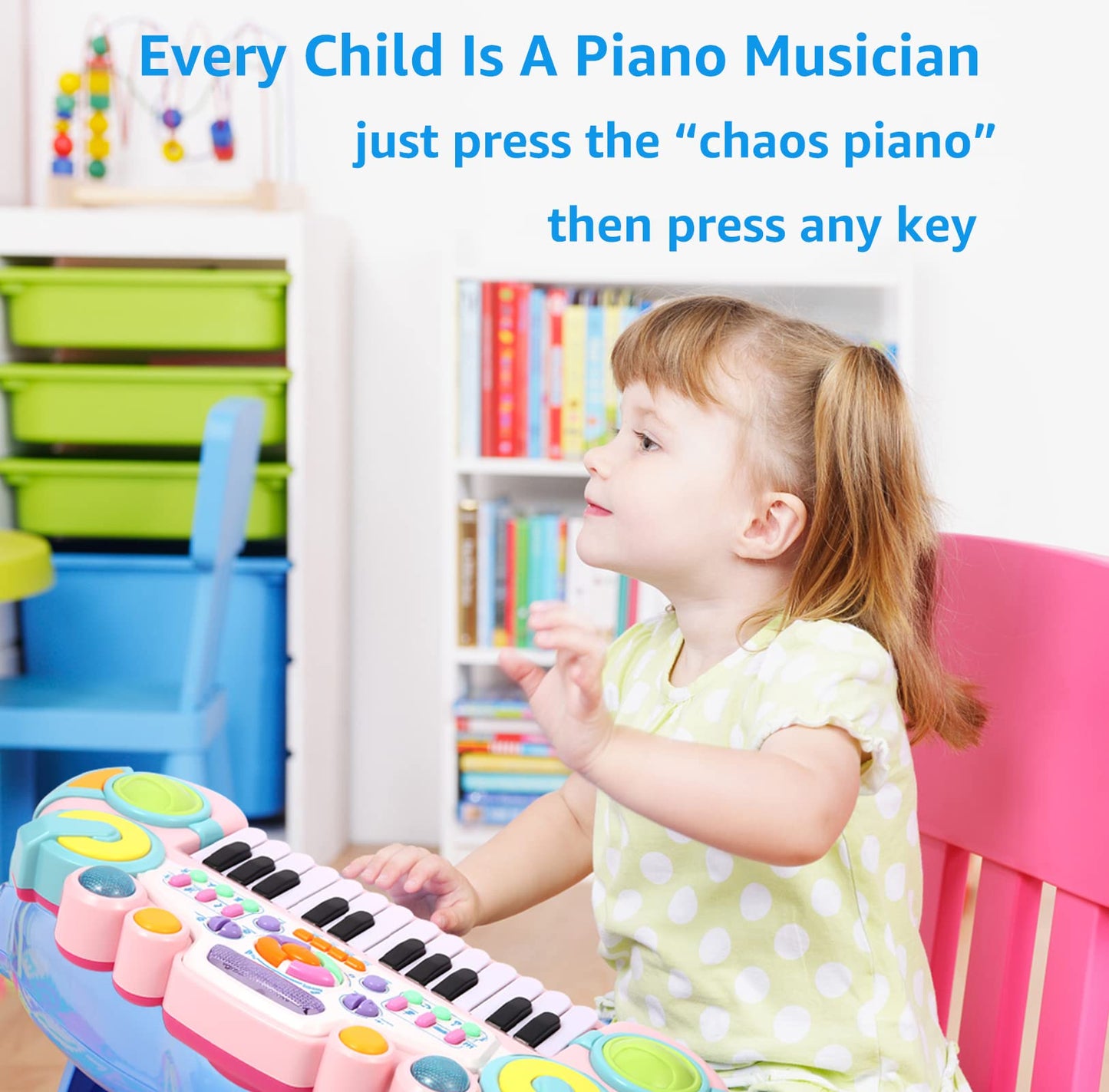 Cozybuy Pink Toddler Piano Toy - 24 Keys Multifunctional Baby Keyboard for 1-6 Years Old Kids - Perfect Birthday Gift for Boys and Girls