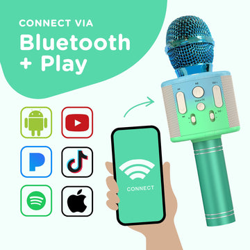 Move2Play, Kids Karaoke Microphone | Includes Stickers & Bluetooth | Kids Birthday Gift | Toy for All Ages 2, 3, 4, 5, 6+ Year O