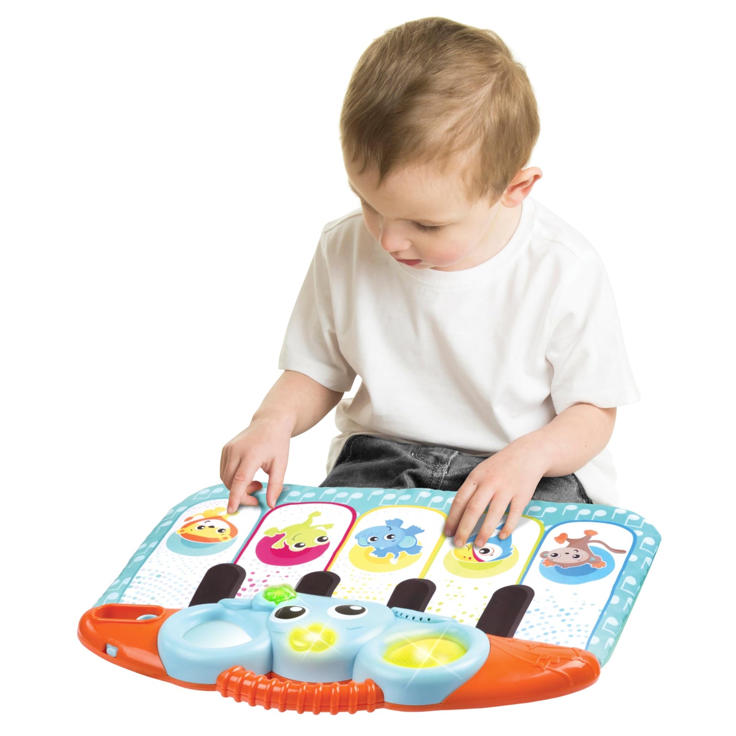 Playgro Melody 4-In-1 Music And Lights Baby Piano - Multi-Functional Kick Pad With Engaging Lights And Sounds For Babies 0+ Months - Musical Toy For On-The-Go Sensory Exploration & Developmental Fun