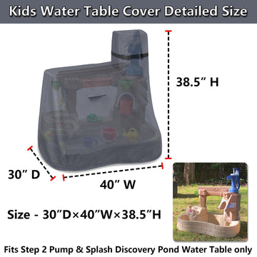 Kids Water Table Cover For Step2 Pump & Splash Discovery Pond Water Table, Outdoor Uv, Fade-Resistant, Wind And Dust Protection