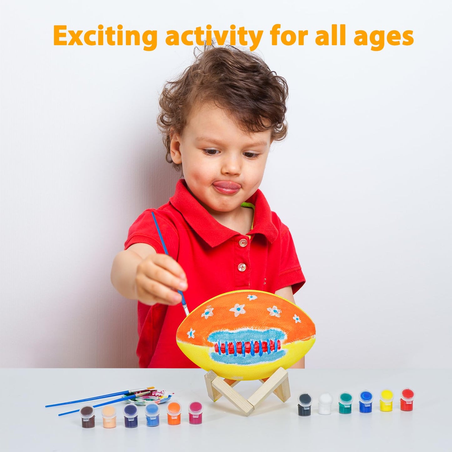 Minleway Paint Your Own Football Lamp Kit,9.6 Inch 16 Colors Night Light Toys for Girls Boys,Arts & Crafts Kit Art Supplies,Arts