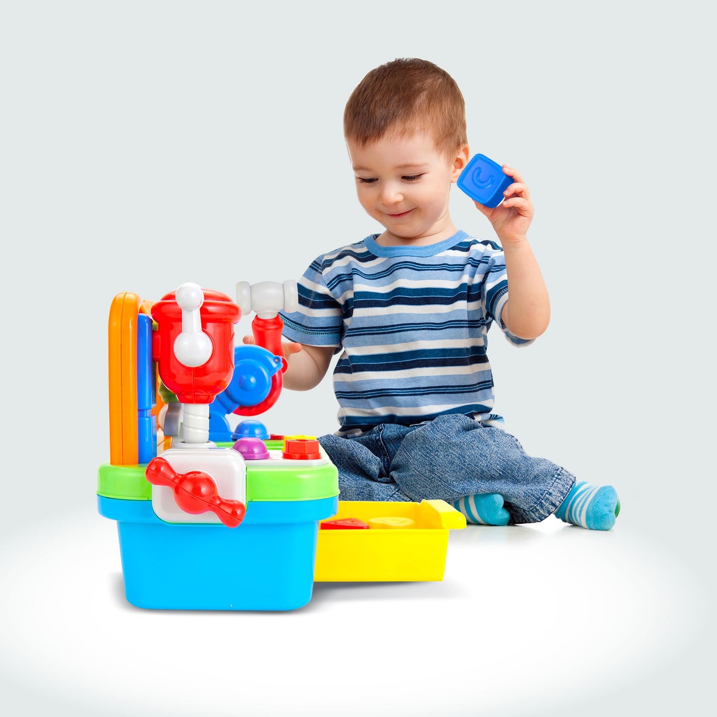 Toddler Tool Bench 1 Year Old Boy Toys, Kids Tool Bench Toys for Toddlers 1-3, Multifunctional Early Learning Tool Toy Baby Work